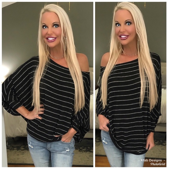 ❤️ LAST 1! SALE! Brushed Loose Fit Striped Tunic! - Picture 2 of 7